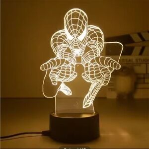 Marvel 3D LED Night Light Anime Style Superhero Lamp Table Light Kids Bedroom